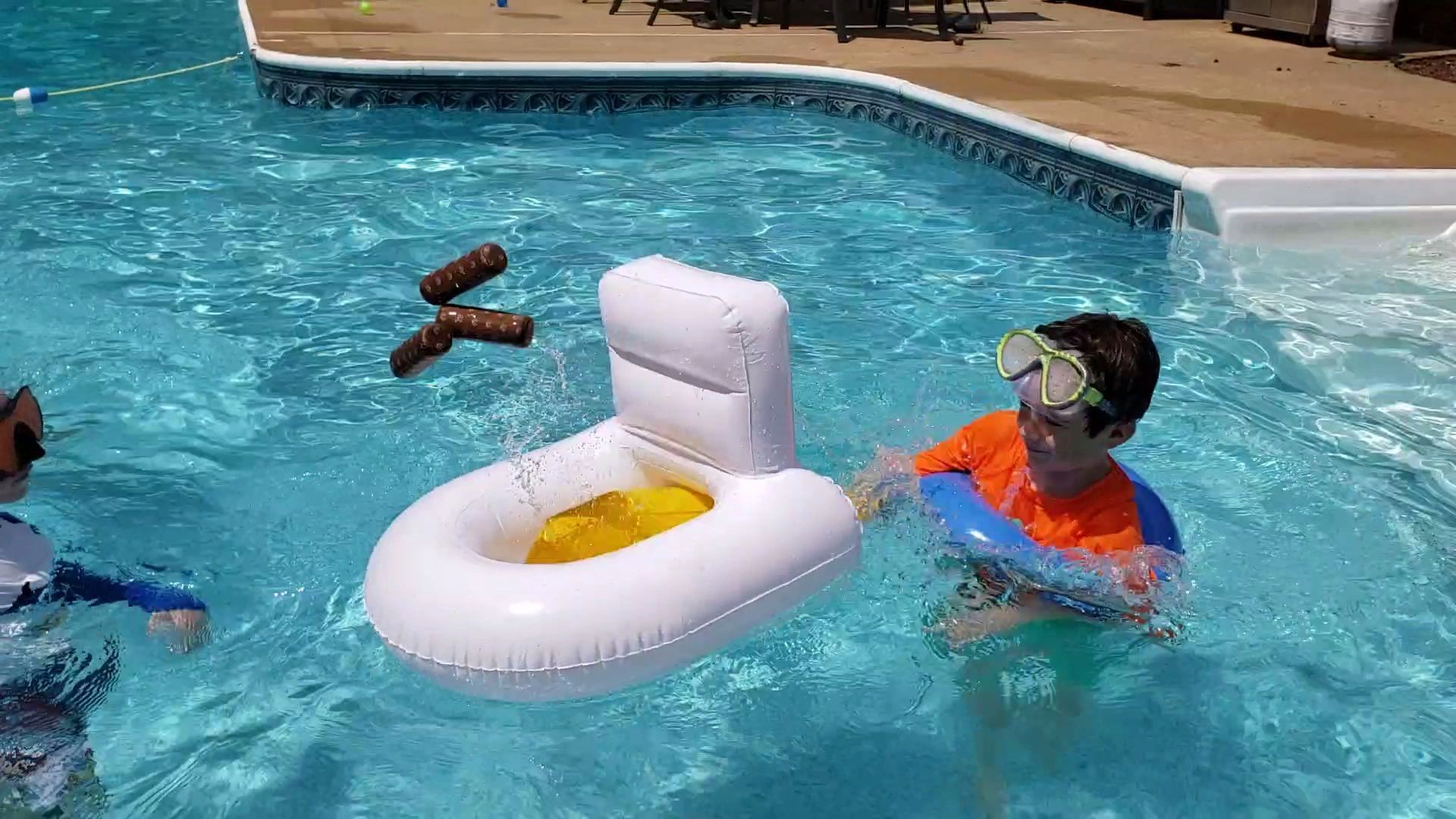 Pool Toy Pooped in the Pool